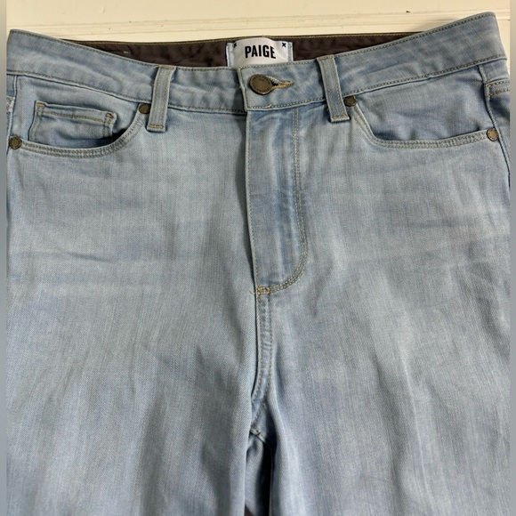 Paige High Rise Bell Canyon Jeans Denim Stretch Flare Light Wash Size 28 - Picture 10 of 16
